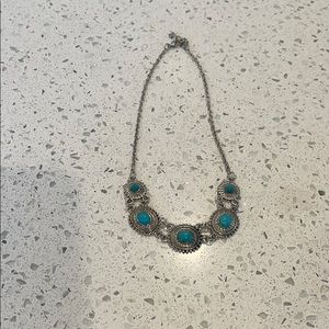 Silver with Turquoise Stones Necklace